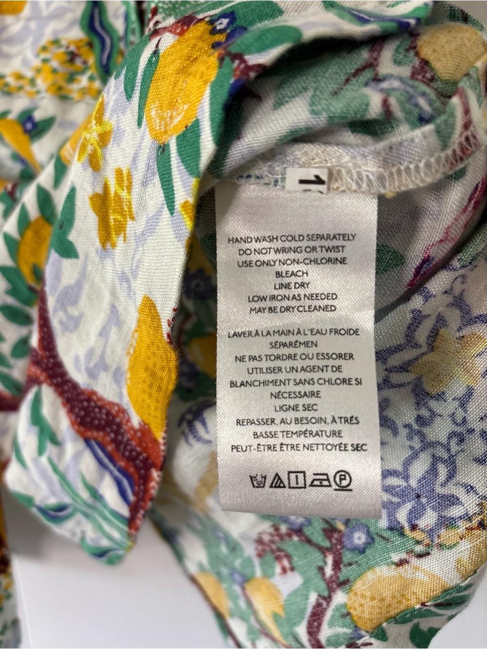 Maeve Anthropologie Linen Classic Surf Shirt Novelty Lemon Vacation Cover Up XS - Picture 8 of 12